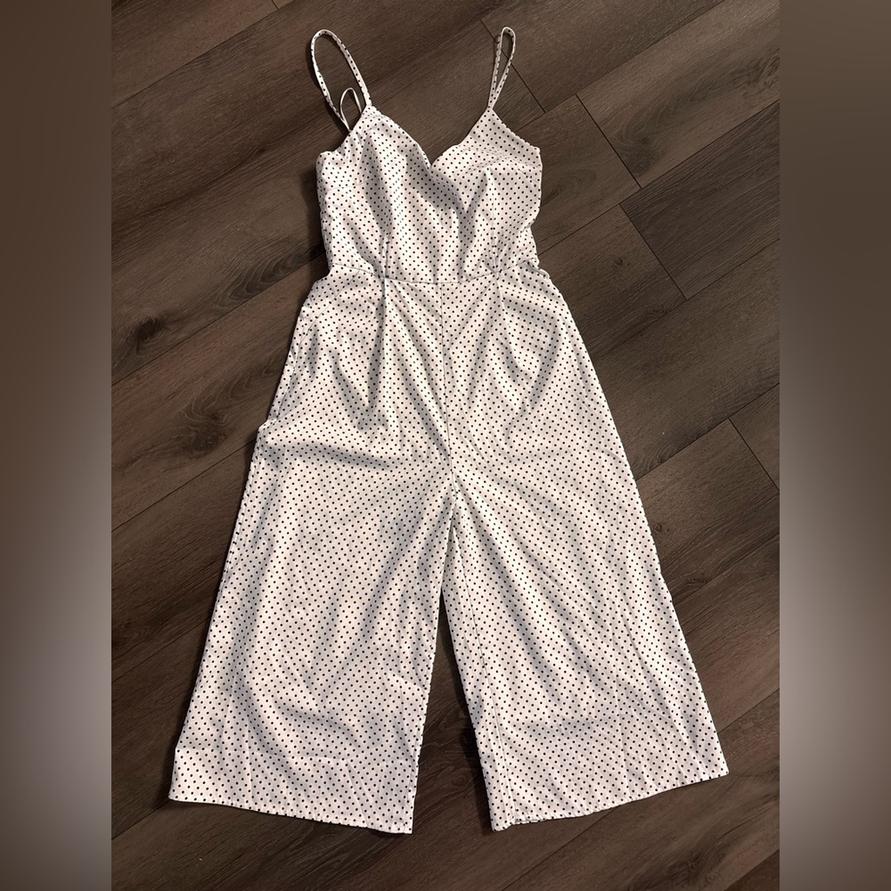 White Polka Dot Jumpsuit